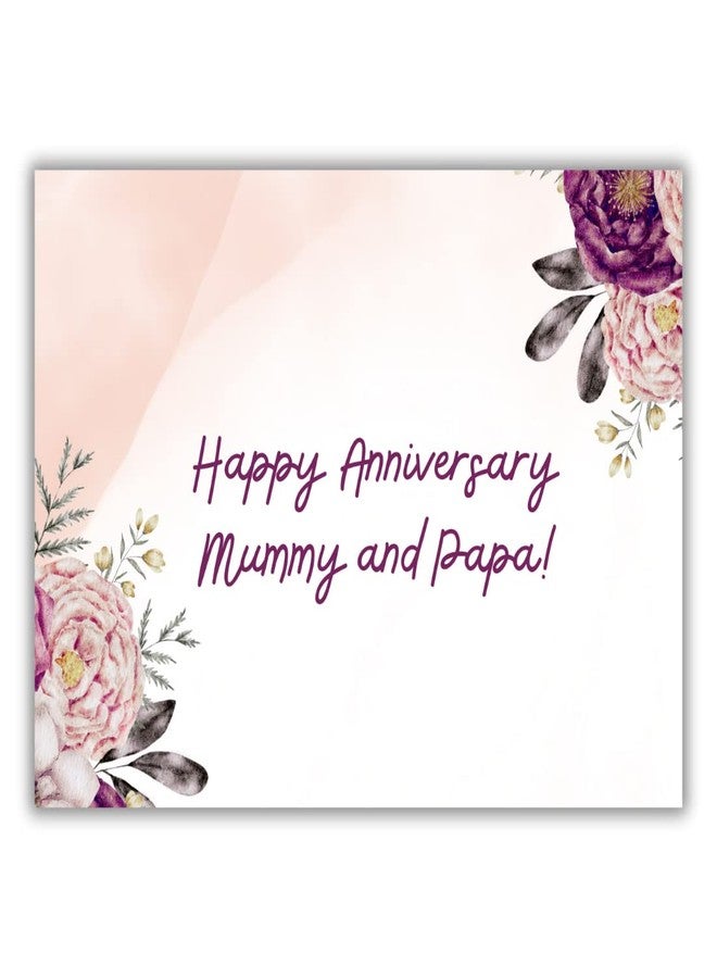 AanyaCentric Anniversary Gift For Parents - Printed A5 Size Greeting Card for your Mom Dad - Best Anniversary Gift For Maa Papa - Prewritten Message - Image 1